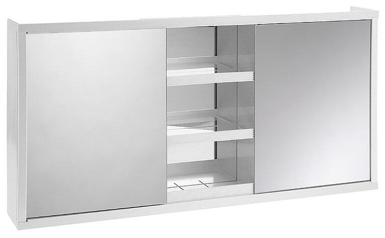 Koupelnová skříňka 36 x 73 x 10 cm otvírací zrcadlová dvířka LARGE